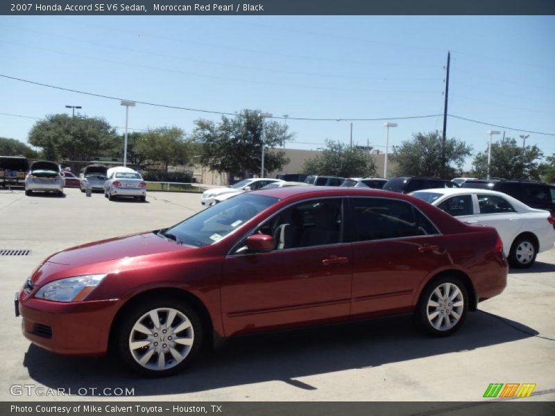 Moroccan Red Pearl / Black 2007 Honda Accord SE V6 Sedan