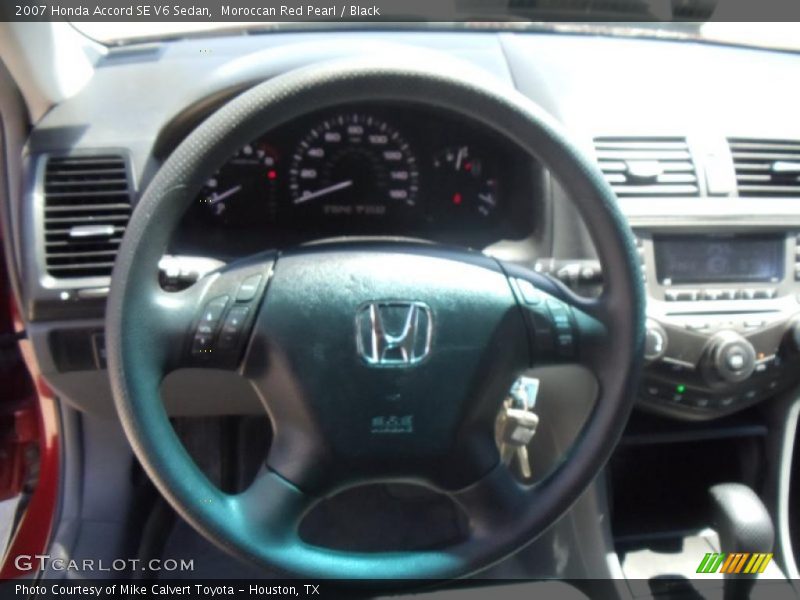 Moroccan Red Pearl / Black 2007 Honda Accord SE V6 Sedan