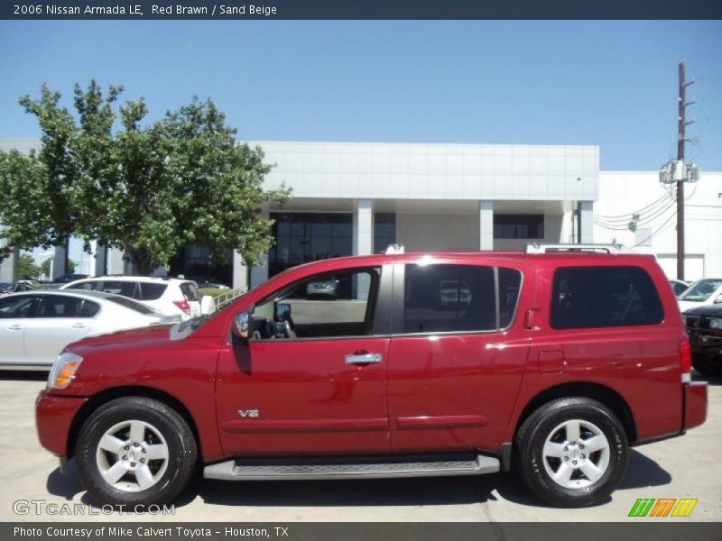 Red Brawn / Sand Beige 2006 Nissan Armada LE