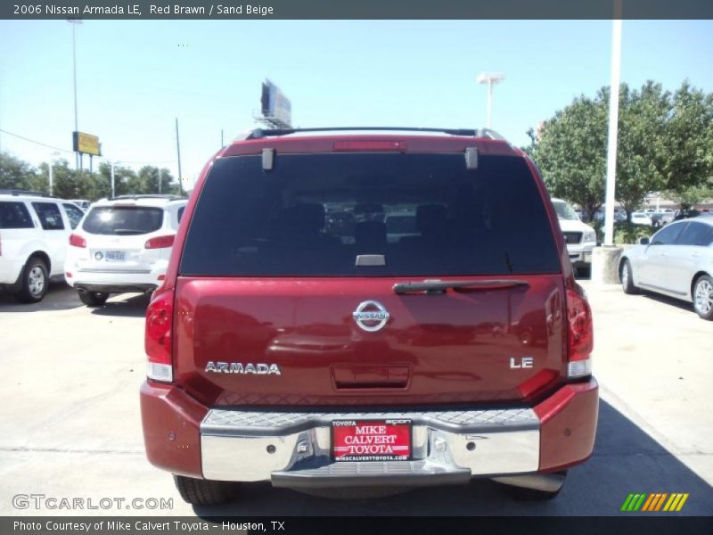 Red Brawn / Sand Beige 2006 Nissan Armada LE