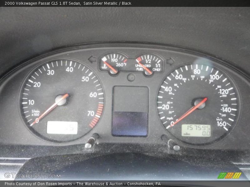  2000 Passat GLS 1.8T Sedan GLS 1.8T Sedan Gauges
