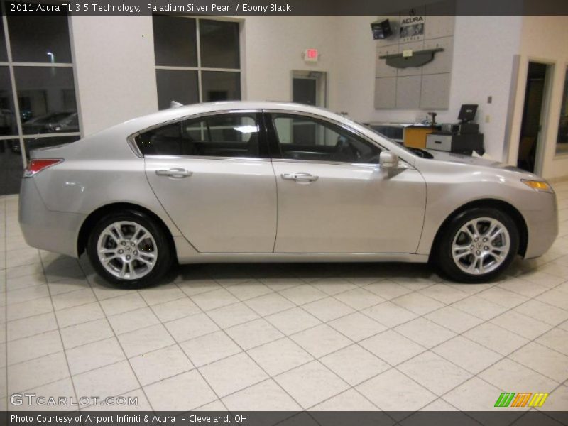 Paladium Silver Pearl / Ebony Black 2011 Acura TL 3.5 Technology