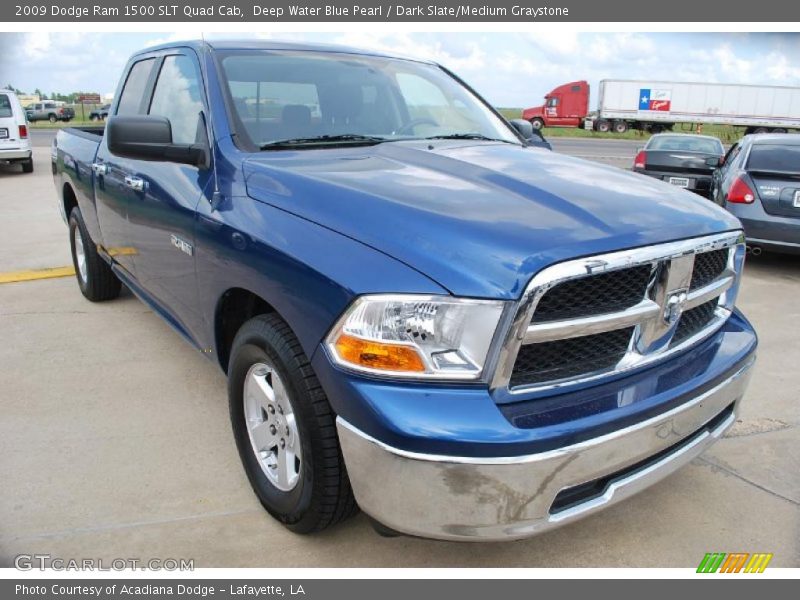 Deep Water Blue Pearl / Dark Slate/Medium Graystone 2009 Dodge Ram 1500 SLT Quad Cab