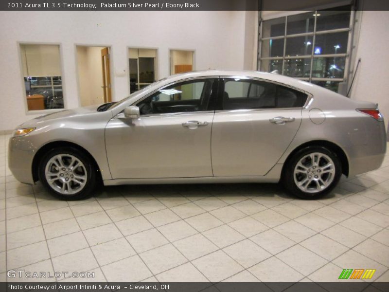 Paladium Silver Pearl / Ebony Black 2011 Acura TL 3.5 Technology