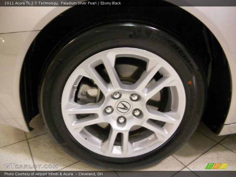 Paladium Silver Pearl / Ebony Black 2011 Acura TL 3.5 Technology
