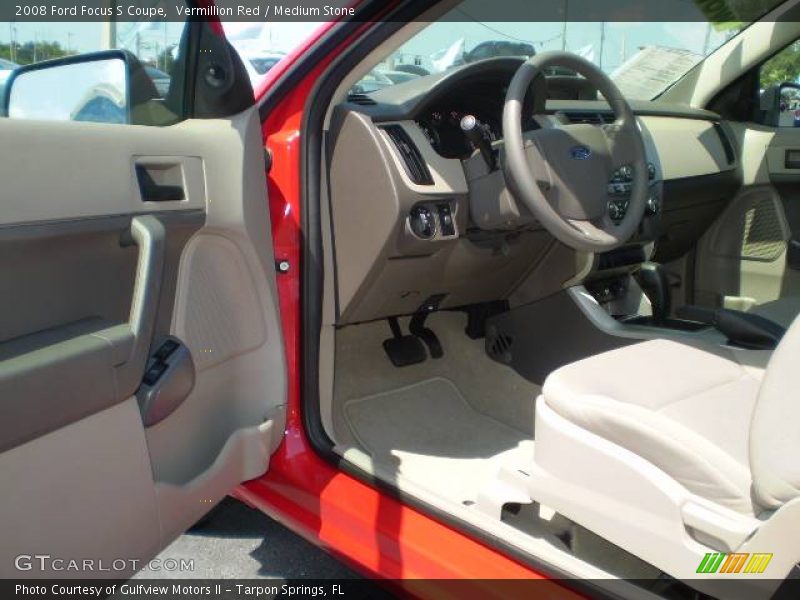 Vermillion Red / Medium Stone 2008 Ford Focus S Coupe