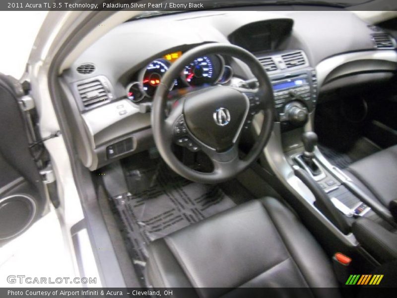 Paladium Silver Pearl / Ebony Black 2011 Acura TL 3.5 Technology