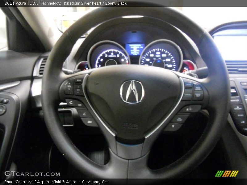 Paladium Silver Pearl / Ebony Black 2011 Acura TL 3.5 Technology