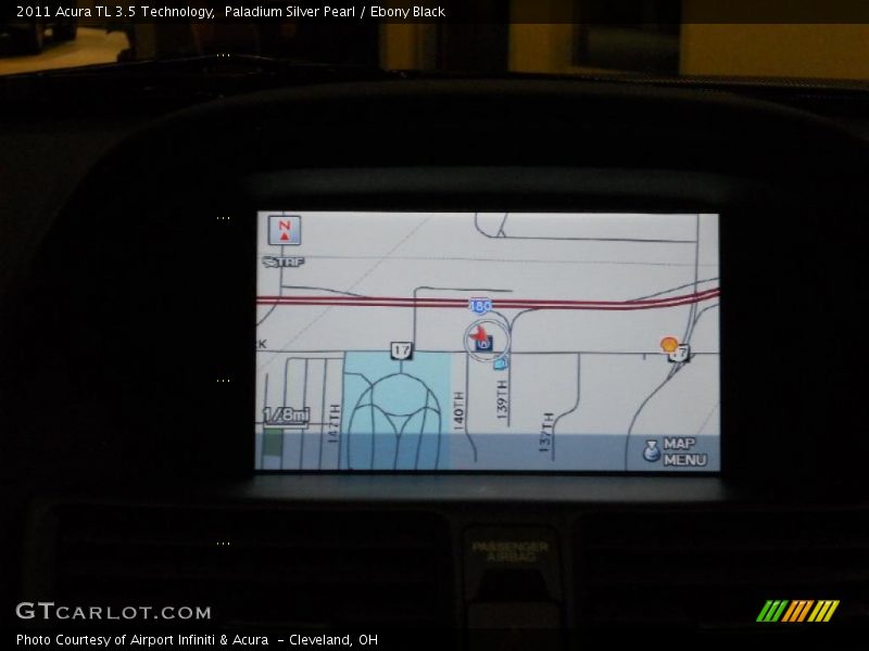 Paladium Silver Pearl / Ebony Black 2011 Acura TL 3.5 Technology