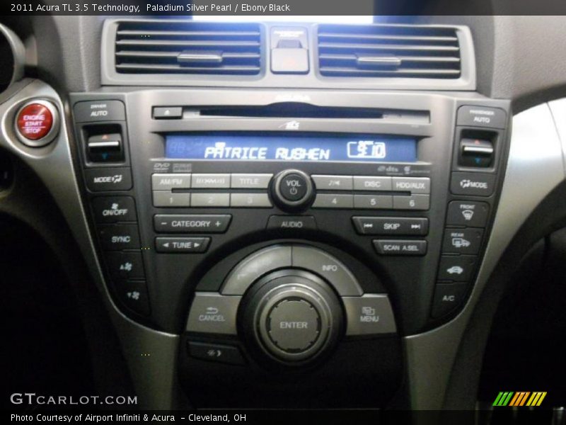 Paladium Silver Pearl / Ebony Black 2011 Acura TL 3.5 Technology