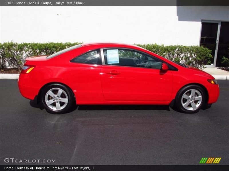 Rallye Red / Black 2007 Honda Civic EX Coupe
