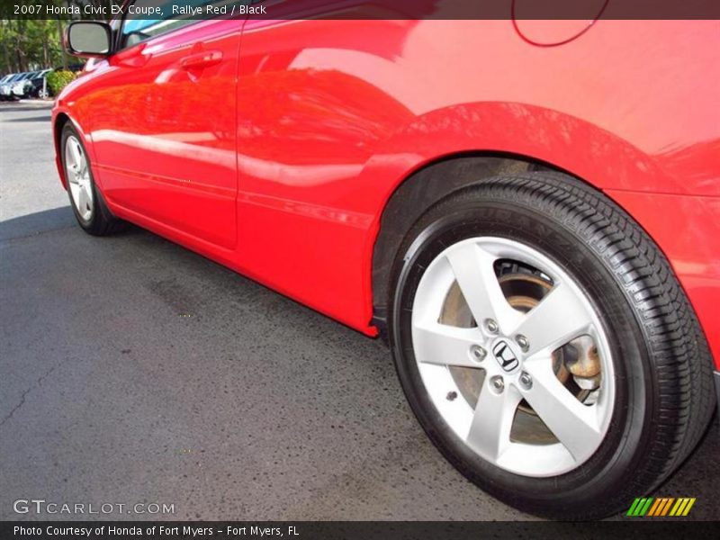 Rallye Red / Black 2007 Honda Civic EX Coupe