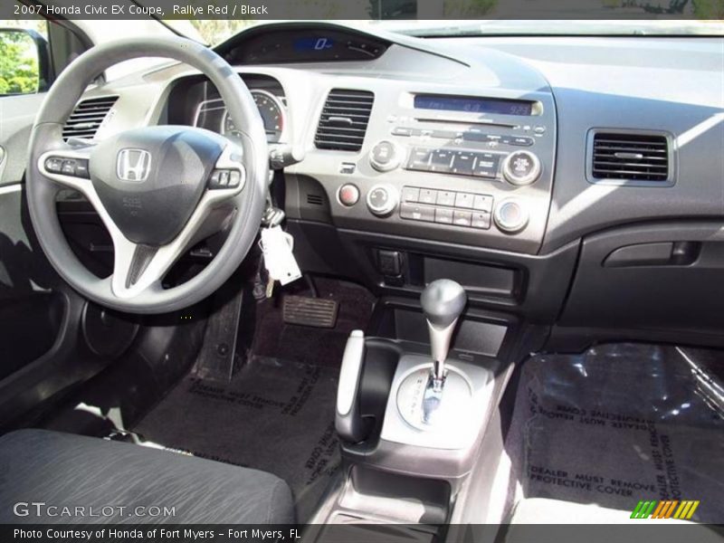 Rallye Red / Black 2007 Honda Civic EX Coupe
