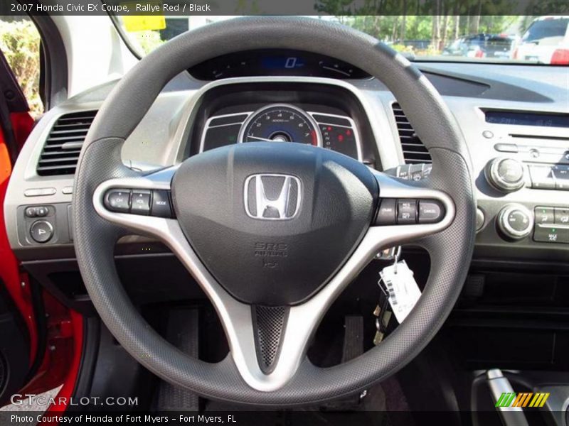 Rallye Red / Black 2007 Honda Civic EX Coupe