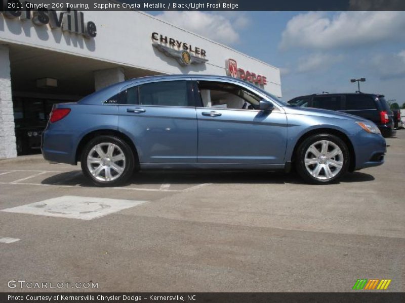 Sapphire Crystal Metallic / Black/Light Frost Beige 2011 Chrysler 200 Touring