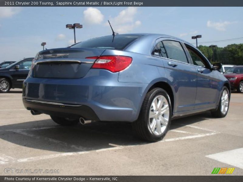 Sapphire Crystal Metallic / Black/Light Frost Beige 2011 Chrysler 200 Touring