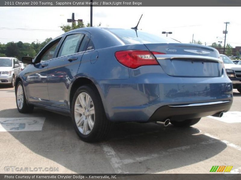Sapphire Crystal Metallic / Black/Light Frost Beige 2011 Chrysler 200 Touring