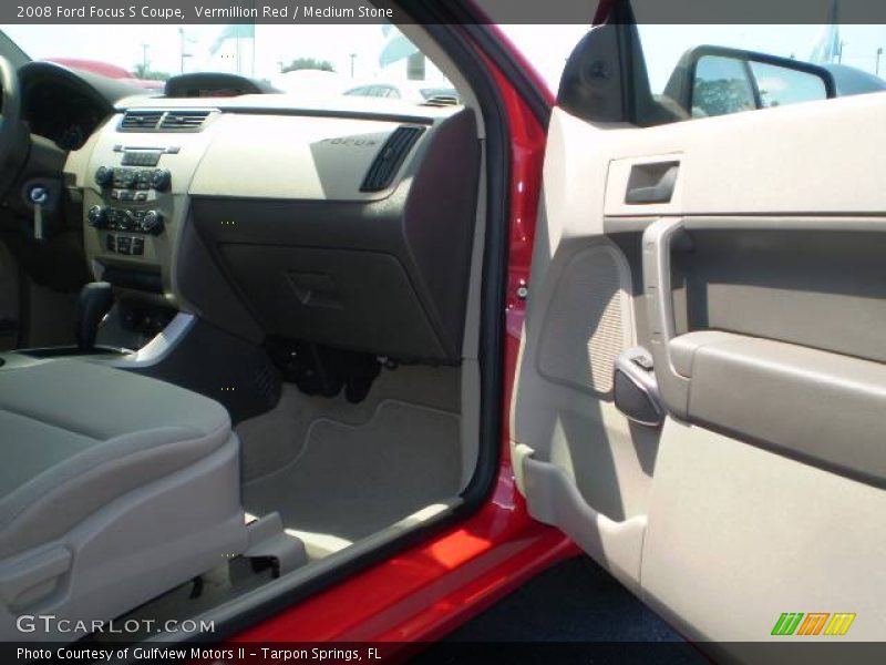Vermillion Red / Medium Stone 2008 Ford Focus S Coupe