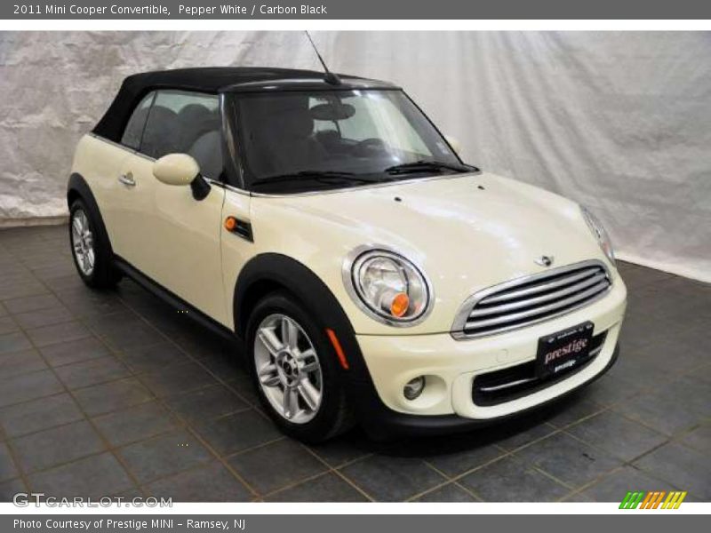 Pepper White / Carbon Black 2011 Mini Cooper Convertible
