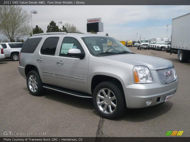 Pure Silver Metallic / Ebony 2011 GMC Yukon Denali AWD