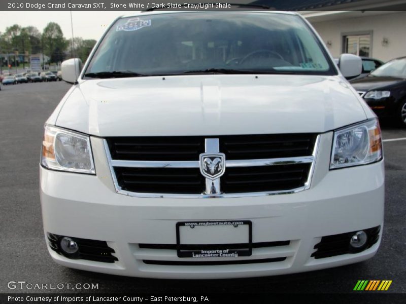 Stone White / Dark Slate Gray/Light Shale 2010 Dodge Grand Caravan SXT