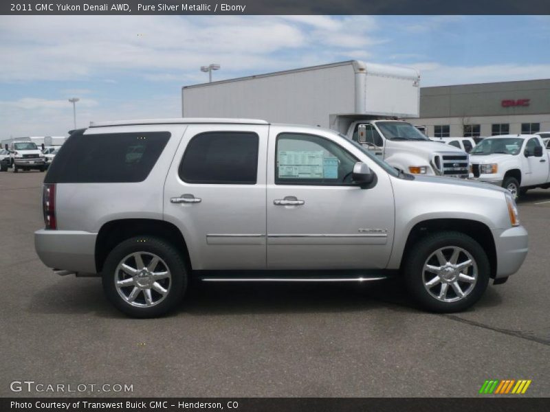 Pure Silver Metallic / Ebony 2011 GMC Yukon Denali AWD