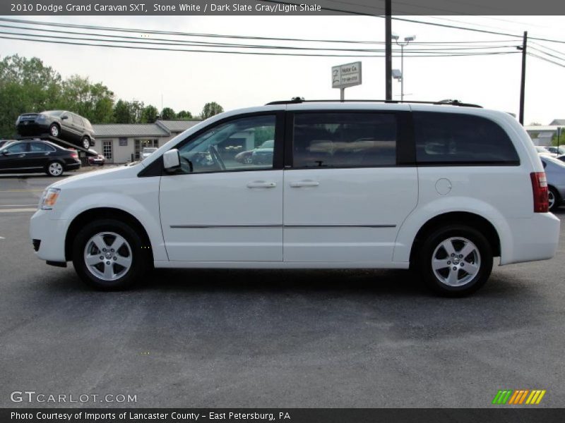 Stone White / Dark Slate Gray/Light Shale 2010 Dodge Grand Caravan SXT