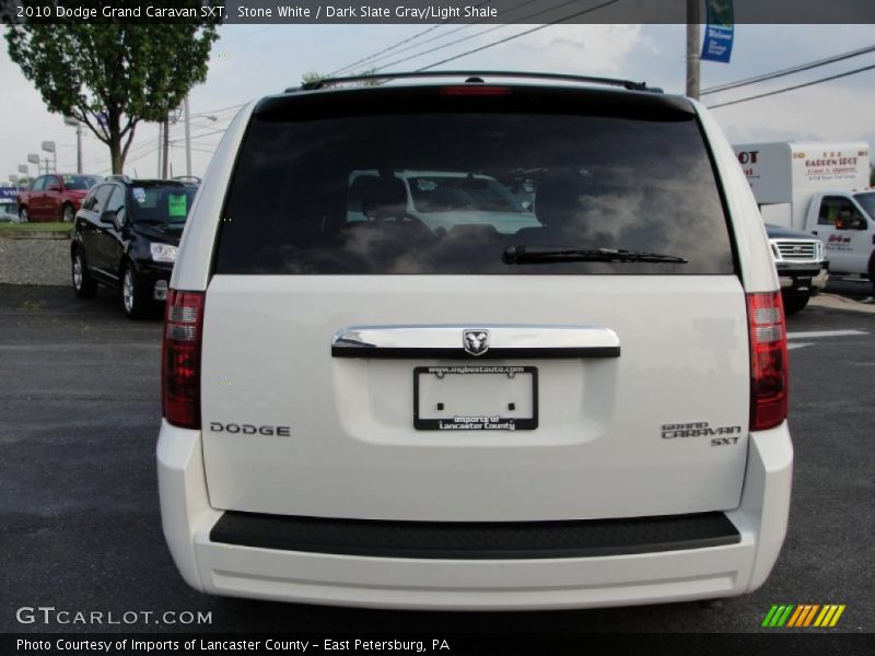 Stone White / Dark Slate Gray/Light Shale 2010 Dodge Grand Caravan SXT