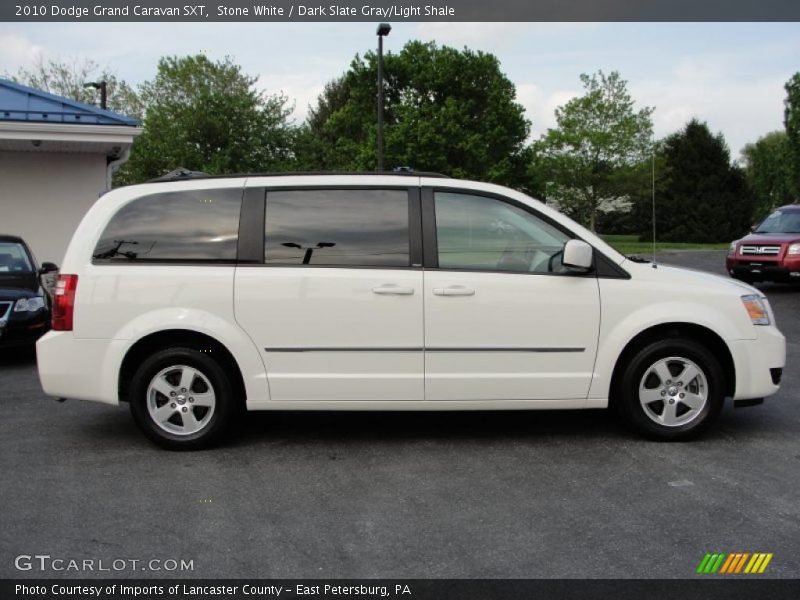 Stone White / Dark Slate Gray/Light Shale 2010 Dodge Grand Caravan SXT