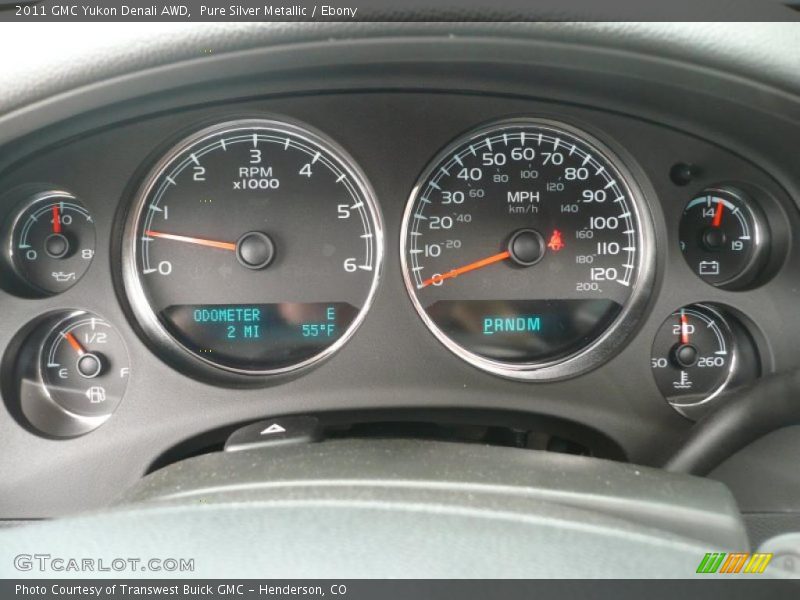 Pure Silver Metallic / Ebony 2011 GMC Yukon Denali AWD