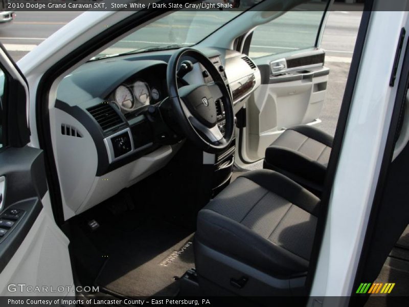 Stone White / Dark Slate Gray/Light Shale 2010 Dodge Grand Caravan SXT