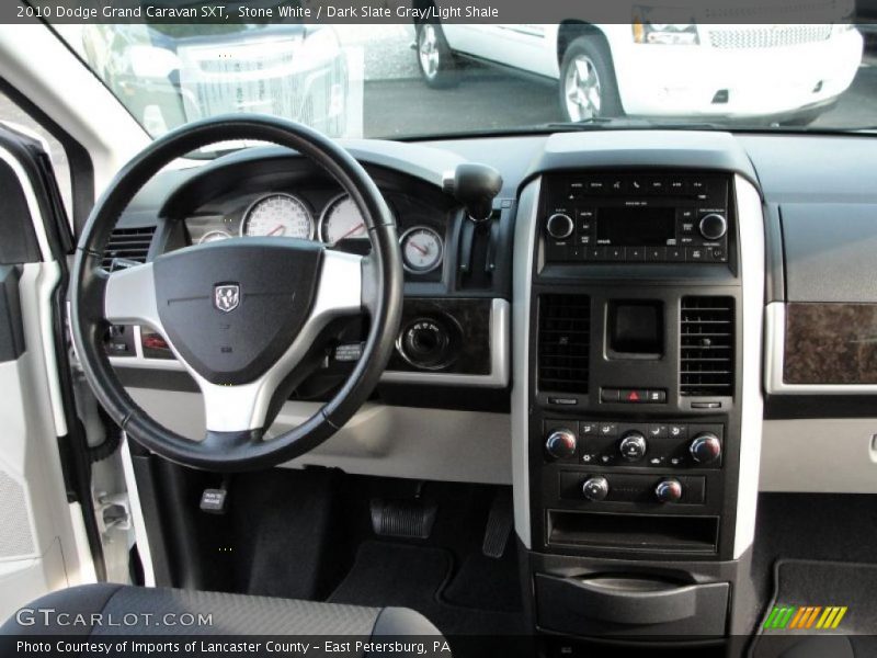 Stone White / Dark Slate Gray/Light Shale 2010 Dodge Grand Caravan SXT
