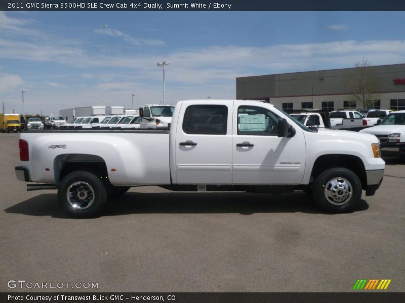  2011 Sierra 3500HD SLE Crew Cab 4x4 Dually Summit White