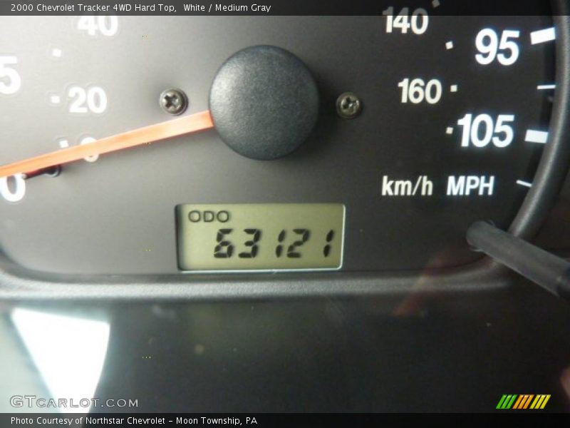 White / Medium Gray 2000 Chevrolet Tracker 4WD Hard Top