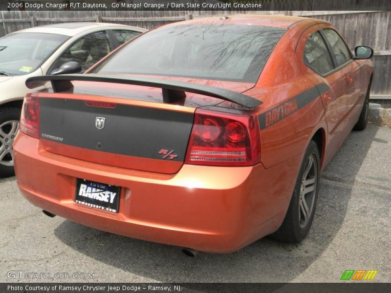 Go Mango! Orange / Dark Slate Gray/Light Graystone 2006 Dodge Charger R/T Daytona