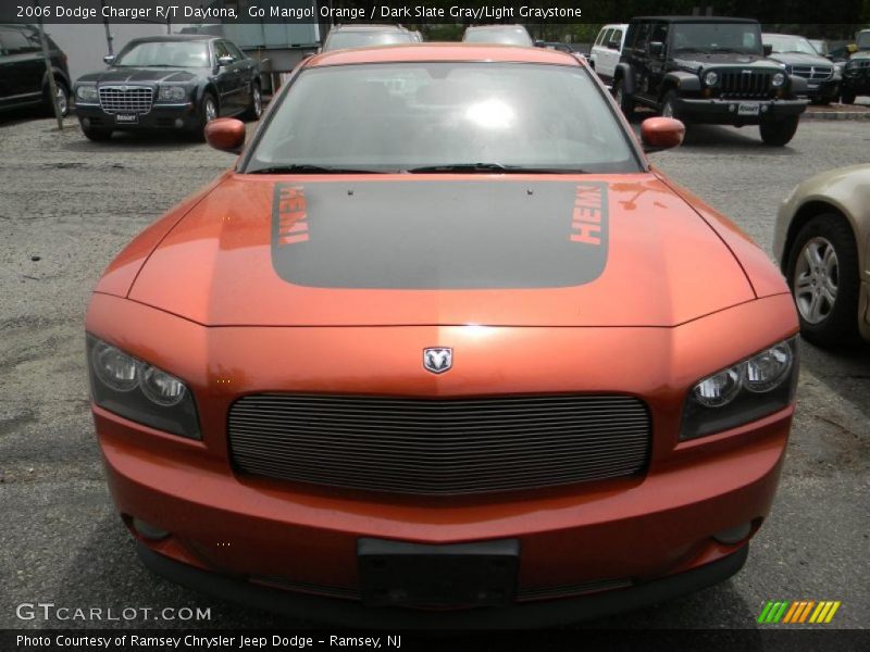 Go Mango! Orange / Dark Slate Gray/Light Graystone 2006 Dodge Charger R/T Daytona