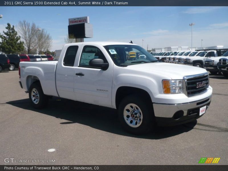 Summit White / Dark Titanium 2011 GMC Sierra 1500 Extended Cab 4x4