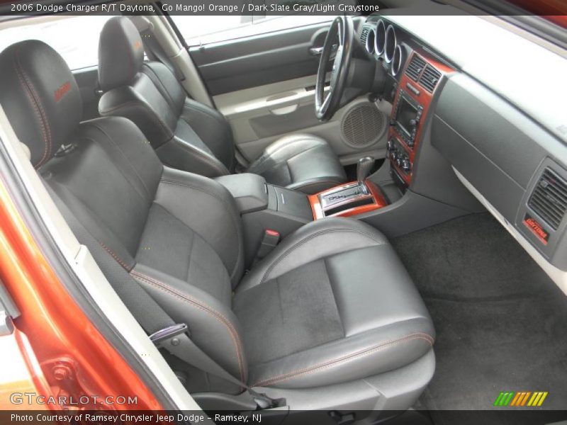 Go Mango! Orange / Dark Slate Gray/Light Graystone 2006 Dodge Charger R/T Daytona