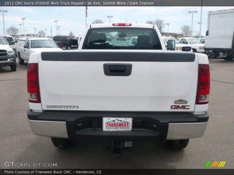 Summit White / Dark Titanium 2011 GMC Sierra 3500HD Work Truck Regular Cab 4x4