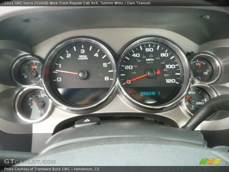  2011 Sierra 3500HD Work Truck Regular Cab 4x4 Work Truck Regular Cab 4x4 Gauges