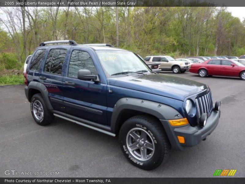Patriot Blue Pearl / Medium Slate Gray 2005 Jeep Liberty Renegade 4x4