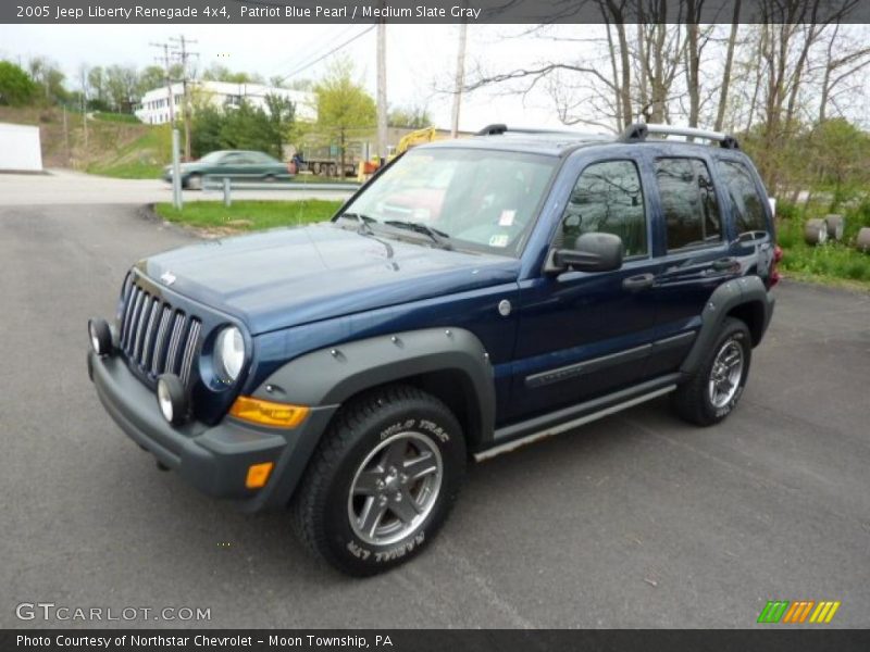 Patriot Blue Pearl / Medium Slate Gray 2005 Jeep Liberty Renegade 4x4