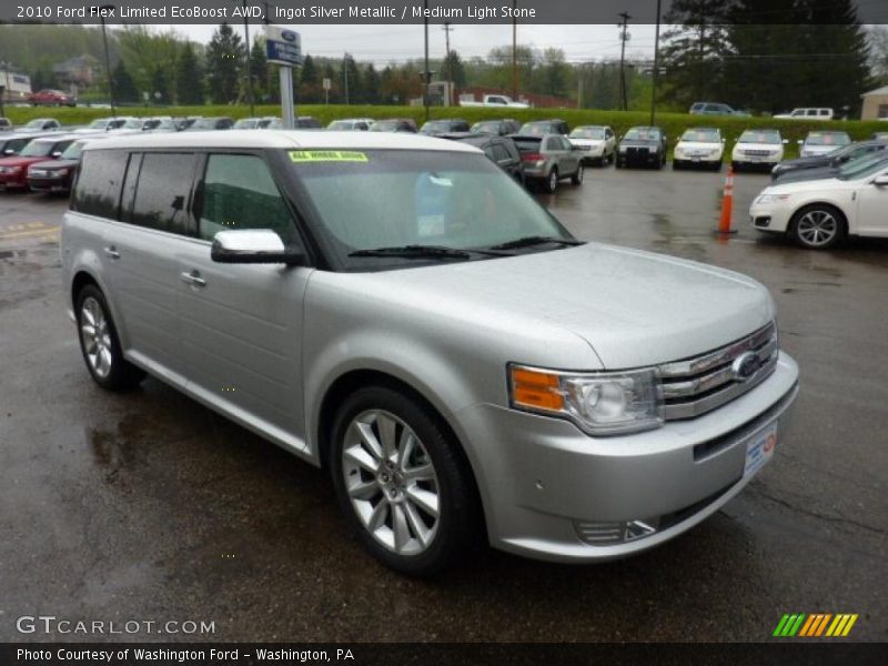 Ingot Silver Metallic / Medium Light Stone 2010 Ford Flex Limited EcoBoost AWD
