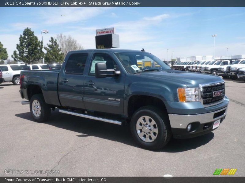 Stealth Gray Metallic / Ebony 2011 GMC Sierra 2500HD SLT Crew Cab 4x4