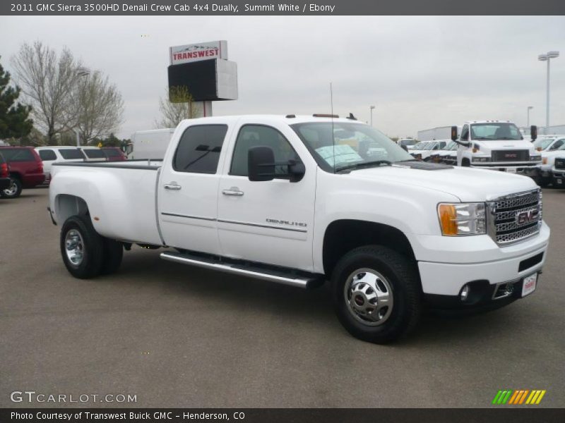 Summit White / Ebony 2011 GMC Sierra 3500HD Denali Crew Cab 4x4 Dually