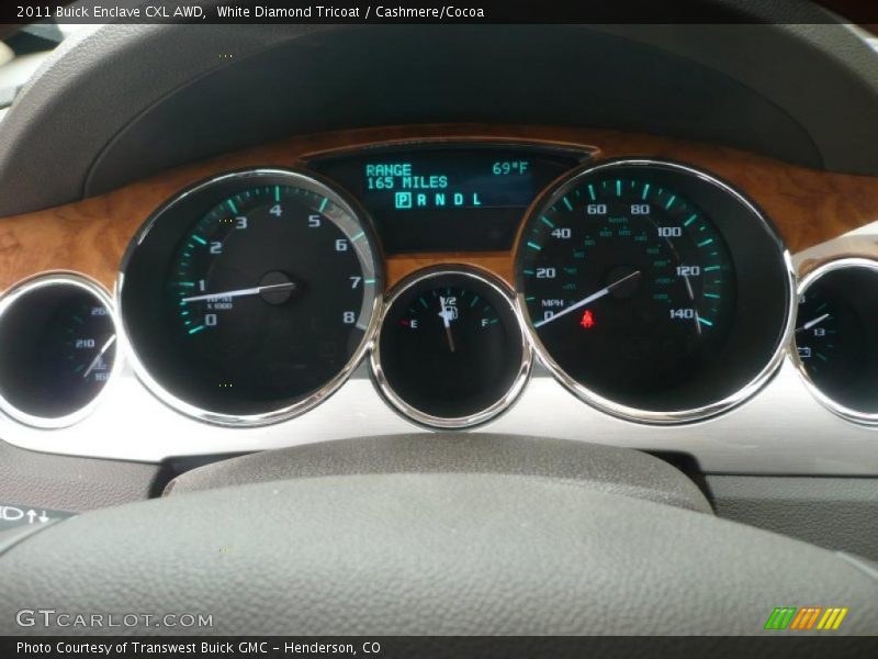 White Diamond Tricoat / Cashmere/Cocoa 2011 Buick Enclave CXL AWD