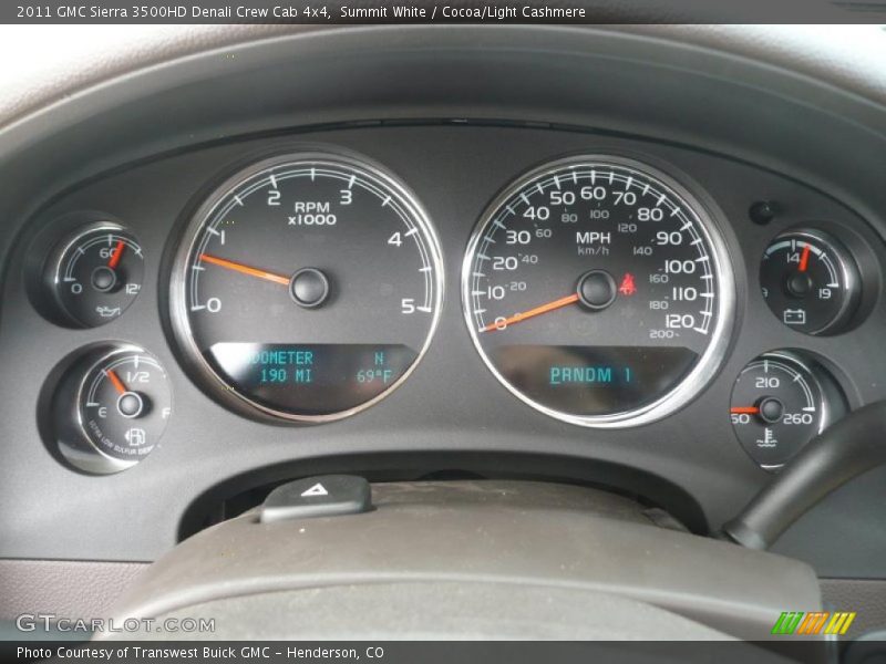  2011 Sierra 3500HD Denali Crew Cab 4x4 Denali Crew Cab 4x4 Gauges