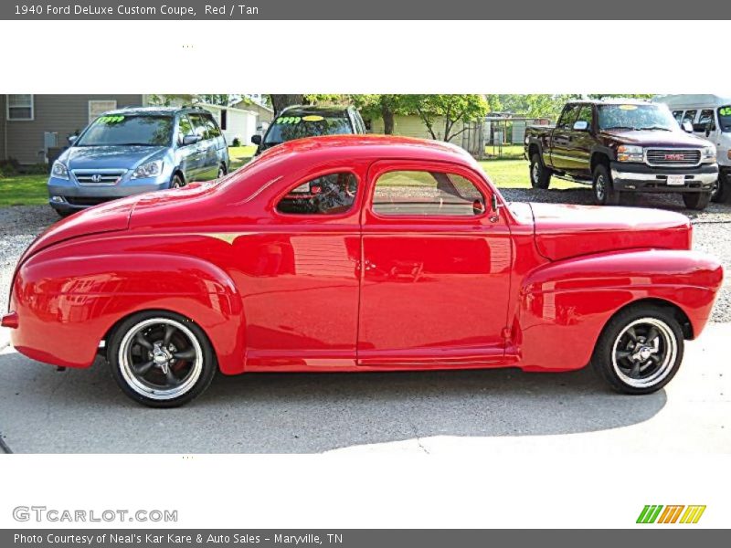 Red / Tan 1940 Ford DeLuxe Custom Coupe