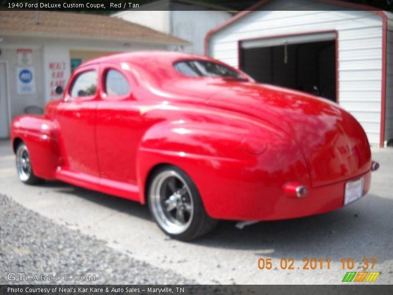 Red / Tan 1940 Ford DeLuxe Custom Coupe