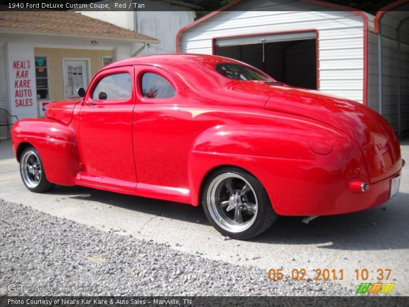Red / Tan 1940 Ford DeLuxe Custom Coupe